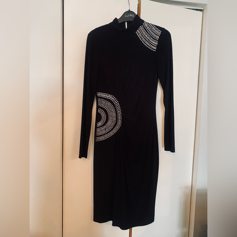 Black stone metal dress